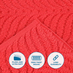 Superior Chevron Zero Twist Cotton Jacuqard 3 Piece Towel Set