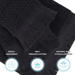 Rolla Geometric Jacquard Face Towel Washcloth Set of 12