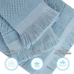 Rolla Cotton Geometric Jacquard Absorbent 6 Piece Towel Set