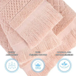 Rolla Cotton Geometric Jacquard Absorbent Hand Towel Set of 6