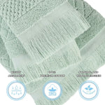 Rolla Cotton Geometric Jacquard Absorbent 6 Piece Towel Set