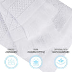 Rolla Cotton Geometric Jacquard Plush Bath Sheet Set of 2