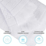 Rolla Cotton Geometric Jacquard Absorbent Hand Towel Set of 6
