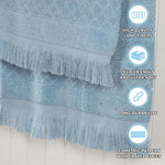 Cotton Geometric Jacquard Absorbent Bath Towel Set of 3