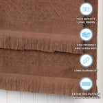Rolla Cotton Geometric Jacquard Absorbent 6 Piece Towel Set
