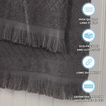 Rolla Cotton Geometric Jacquard Absorbent 6 Piece Towel Set