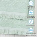 Rolla Cotton Geometric Jacquard Absorbent 12 Piece Towel Set
