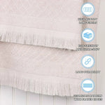 Rolla Cotton Geometric Jacquard Absorbent 3 Piece Towel Set