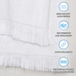 Rolla Cotton Geometric Jacquard Plush Bath Sheet Set of 2