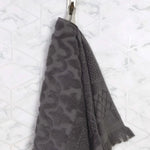 Cotton Geometric Jacquard Absorbent Bath Towel Set of 3