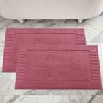 Superior Leo Cotton Modern Absorbent Heavy Washable Bath Mat Set of 2