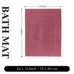 Superior Leo Cotton Modern Absorbent Heavy Washable Bath Mat Set of 2