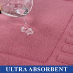 Superior Leo Cotton Modern Absorbent Heavy Washable Bath Mat Set of 2