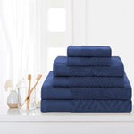 6 Piece Egyptian Cotton Basketweave Towel Set