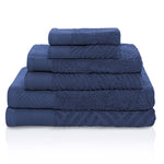 6 Piece Egyptian Cotton Basketweave Towel Set