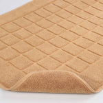 Superior Nora Cotton Thick Solid Checkered Washable Bath Mat Set of 2