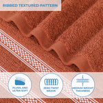 Superior Brea Zero Twist Cotton Ribbed Geometric 9 Piece Towel Set