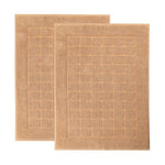 Superior Nora Cotton Thick Solid Checkered Washable Bath Mat Set of 2
