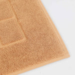 Superior Nora Cotton Thick Solid Checkered Washable Bath Mat Set of 2