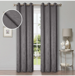 Blackout Window Curtains Wave Geometric Room Darkening Washable Set of 2