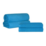 Cotton Ribbed Textured Bath Sheet & Towel Set 4-Piece - Soho
