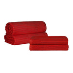 Cotton Ribbed Textured Bath Sheet & Towel Set 4-Piece - Soho