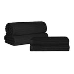 Cotton Ribbed Textured Bath Sheet & Towel Set 4-Piece - Soho