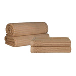 Cotton Ribbed Textured Bath Sheet & Towel Set 4-Piece - Soho