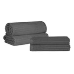 Cotton Ribbed Textured Bath Sheet & Towel Set 4-Piece - Soho