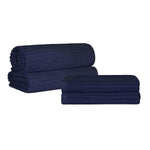 Cotton Ribbed Textured Bath Sheet & Towel Set 4-Piece - Soho