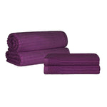 Cotton Ribbed Textured Bath Sheet & Towel Set 4-Piece - Soho