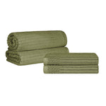 Cotton Ribbed Textured Bath Sheet & Towel Set 4-Piece - Soho