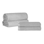 Cotton Ribbed Textured Bath Sheet & Towel Set 4-Piece - Soho