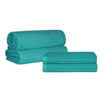 Cotton Ribbed Textured Bath Sheet & Towel Set 4-Piece - Soho