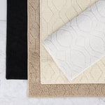 Brou Diamond Lattice Textured Washable Bath Rugs, Set of 2