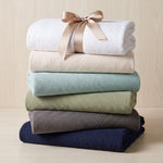 Superior Milan Cotton Textured Striped Lightweight Woven Blanket
