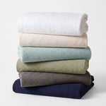 Superior Milan Cotton Textured Striped Lightweight Woven Blanket