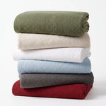 Superior Nobel Cotton Textured Chevron Lightweight Woven Blanket