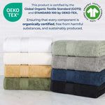 Superior Oregon Organic Cotton Medium Weight Solid 12-Piece Towel Set