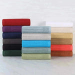 Superior Ribbed Textured Cotton Bath Sheet Ultra-Absorbent Towel Set