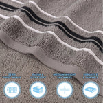 Sadie Zero Twist Cotton Absorbent Solid 6 Piece Towel Set