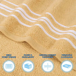 Sadie Zero Twist Cotton Absorbent Solid 6 Piece Towel Set