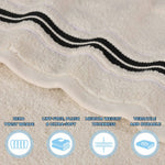 Sadie Zero Twist Cotton Absorbent Solid 6 Piece Towel Set
