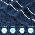Sadie Zero Twist Cotton Absorbent Solid 6 Piece Towel Set