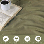 Superior Milan Cotton Textured Striped Lightweight Woven Blanket