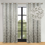 Leaves Room Darkening Washable Blackout Curtain Panels, Set of 2