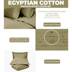 400 Thread Count Egyptian Cotton Solid Duvet Cover