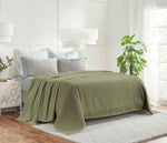 Superior Milan Cotton Textured Striped Lightweight Woven Blanket