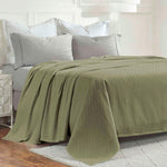 Superior Milan Cotton Textured Striped Lightweight Woven Blanket