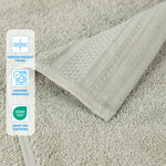 Honeycomb Textured Border Cotton Luxury Bath Towels, Set of 4
